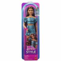 BRB FASHIONISTAS MODELKA V TOPU A SUKNI S PETROLEJOVÝM POTISKEM
