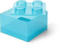 LEGO úložný box 4 s víkem - třpitivá modrá
