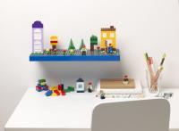 LEGO Polička na vystavenie stavebníc - modrá