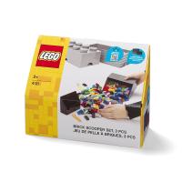 LEGO naběrač na kostičky - šedá/černá, set 2 ks