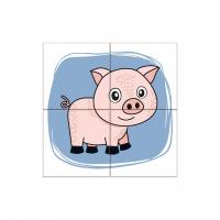 ZVIERATKA 4 Drevené kocky