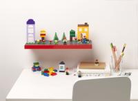 LEGO Polička na vystavenie stavebníc - červená