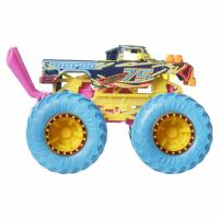 HW MONSTER TRUCKS NEON SMASHERS ASST