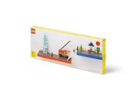 LEGO Polička na vystavenie stavebníc - červená