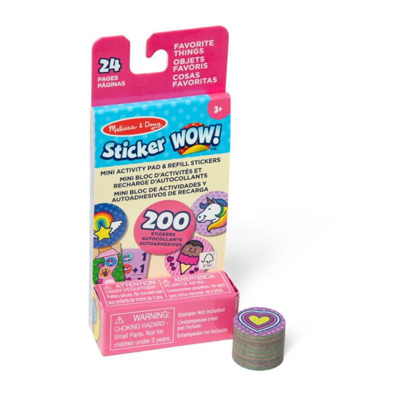 MELISSA & DOUG STICKER WOW NÁPLNE SAMOLEPIEK OBĽÚBENÉ PREDMETY