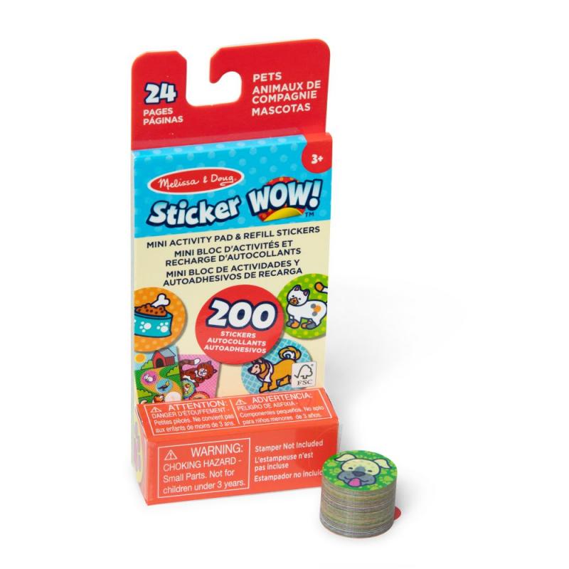 MELISSA & DOUG STICKER WOW NÁPLNE SAMOLEPIEK ZVIERATKA