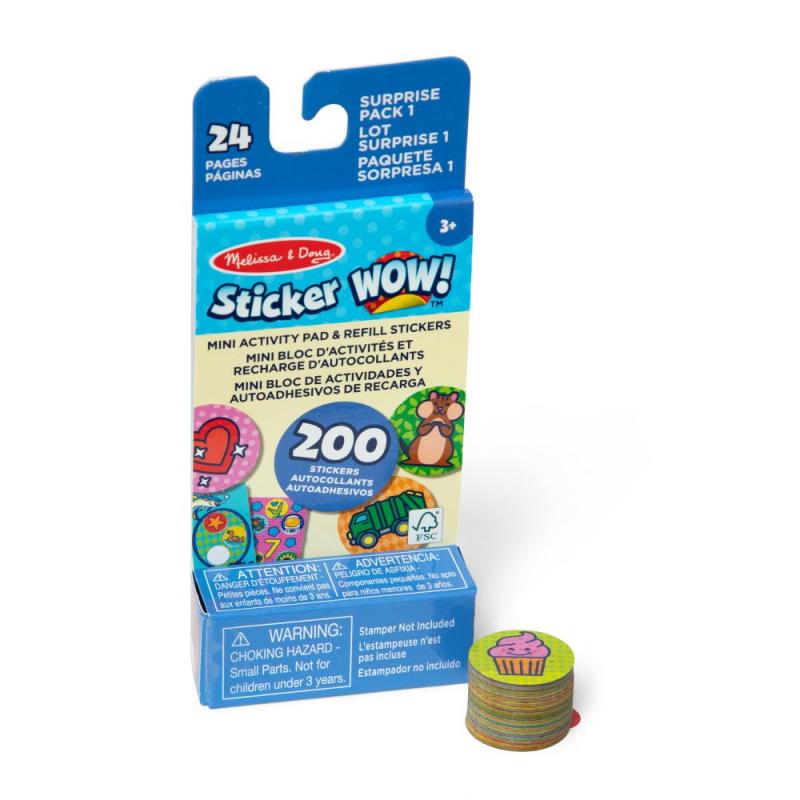 MELISSA & DOUG STICKER WOW NÁPLNE SAMOLEPIEK TUBA PLNÉ PREKVAPENIE