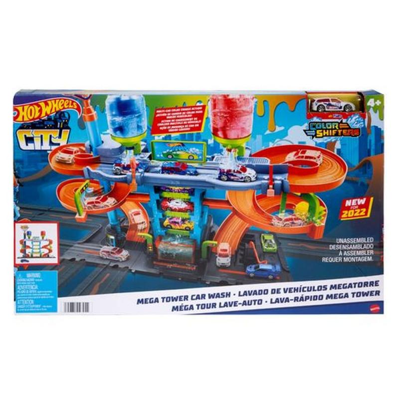 Hot Wheels City color shifters automyváreň so špirálou