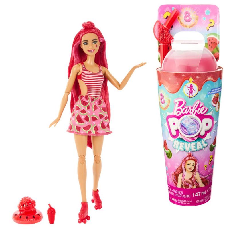 BRB POP REVEAL BARBIE ŠŤAVNATÉ OVOCE - MELOUNOVÁ TŘÍŠŤ