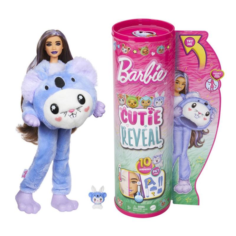 BRB CUTIE REVEAL BARBIE V KOSTÝMU - ZAJÍČEK VE FIALOVÉM KOSTÝMU KOALY