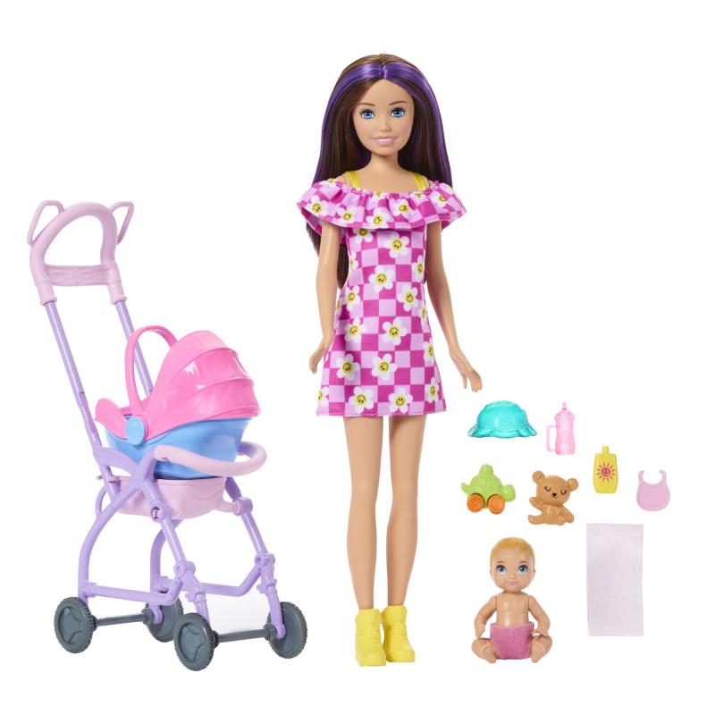 Barbie SKIPPER BABYSITTER pestúnka s kočíkom