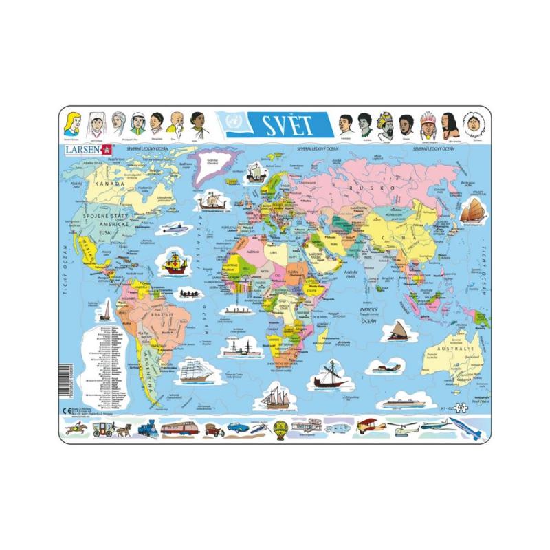 SVĚT POLITICKÁ MAPA 107 d. EDU Puzzle