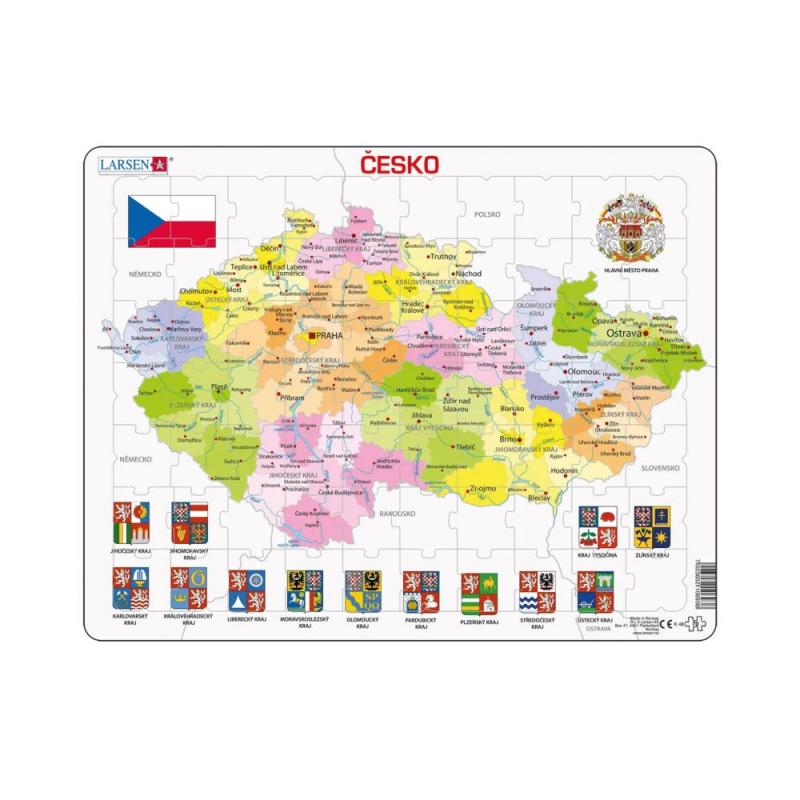 ČESKÁ REPUBLIKA KRAJE 70 d. EDU Puzzle