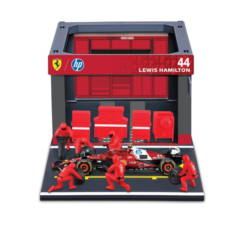 Bburago - Formula Racing F1 Pit Pass set - Ferrari SF-25.2025, 44 Lewis Hamilton, 1:43