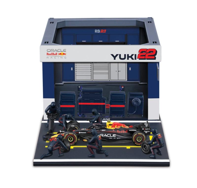 Bburago - Formula Racing F1 Pit Pass set - Oracle Red Bull Racing RB21.2025, 22 Yuki Tsunoda, 1:43