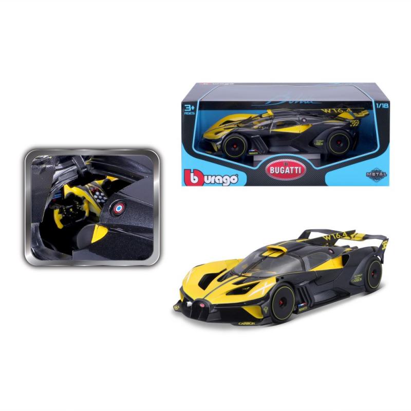 Bburago 1:18 TOP Bugatti Bolide Yellow/Black