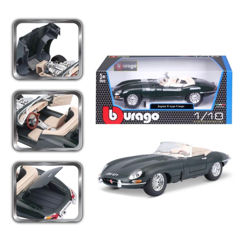 Bburago 1:18 Jaguar "E" Cabriolet (1961) Green