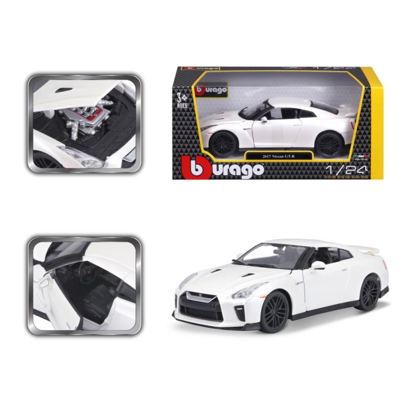 Bburago 1:24 Plus Nissan GT-R Metallic White