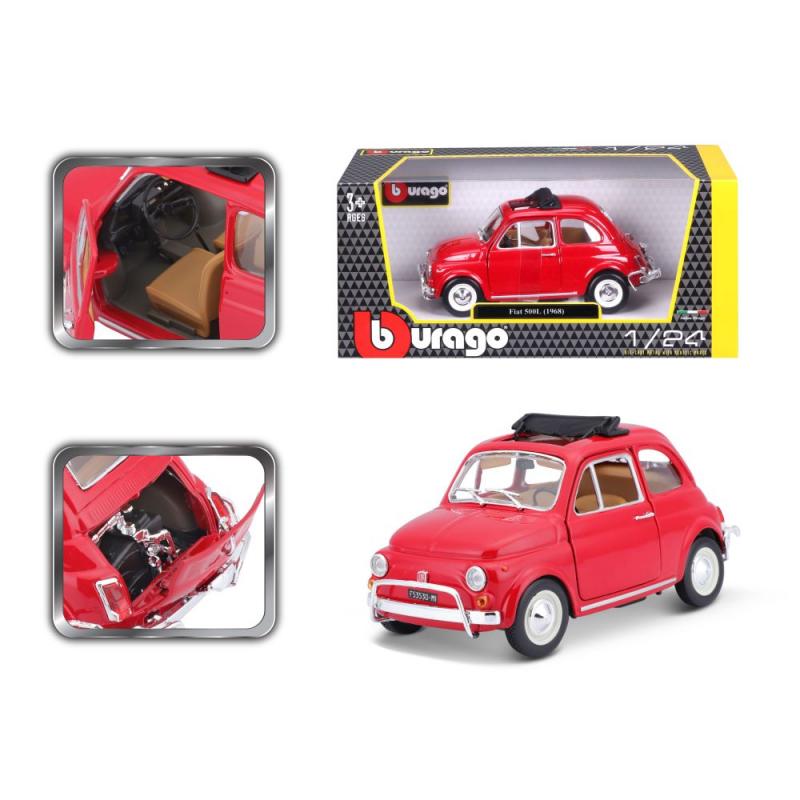 Bburago 1:24 Fiat 500L (1968) Red