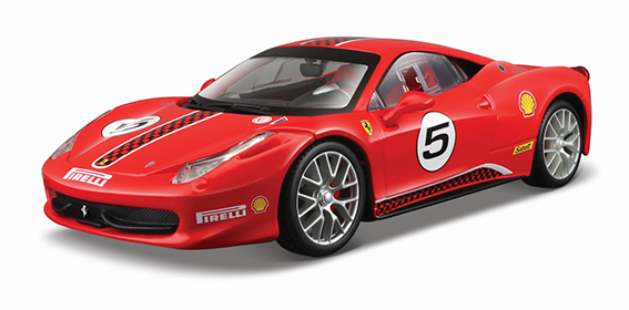 Bburago 1:24 Ferrari Racing 458 Challenge Red