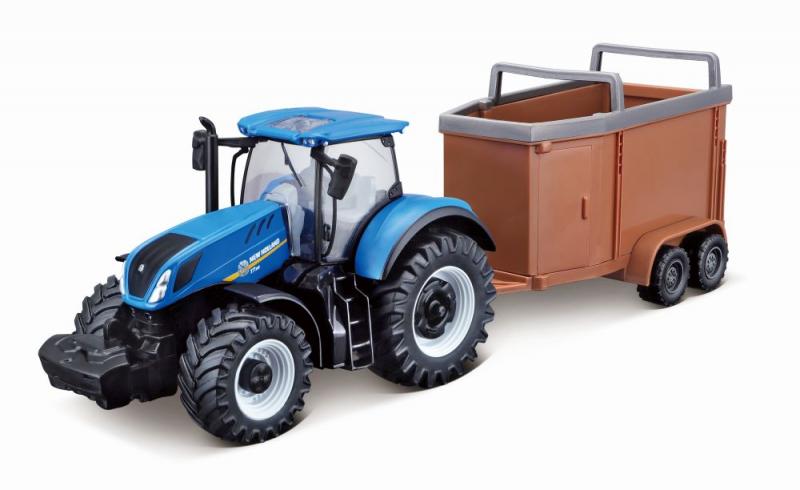 Bburago 1:50 Farm Traktor New Holland s vlečkou pre kone