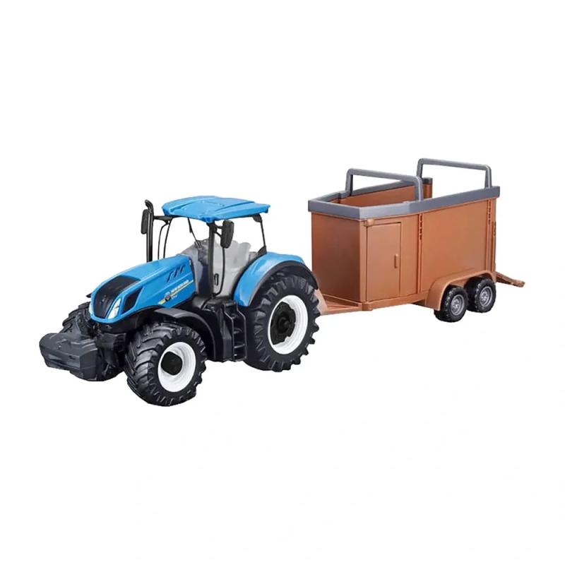 Bburago ASST 10cm Farm Tractor so zotrvačníkom s vlečkou  8 druhov (12ks)
