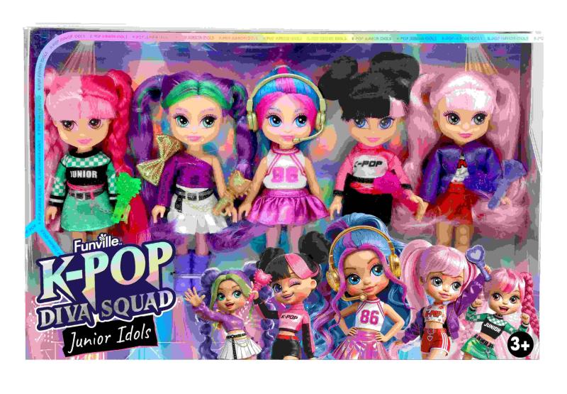 K Pop Diva Squad JuniorSet 5-ti panenek 13 cm