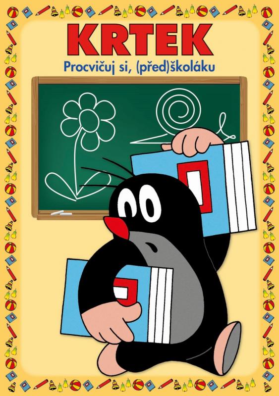 Stíratelný sešit "Procvičuj si (před)školáku" + stíratelný popisovač- Krtek