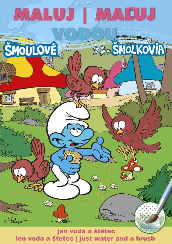 Maľuj vodou A5 - Šmolkovia 1