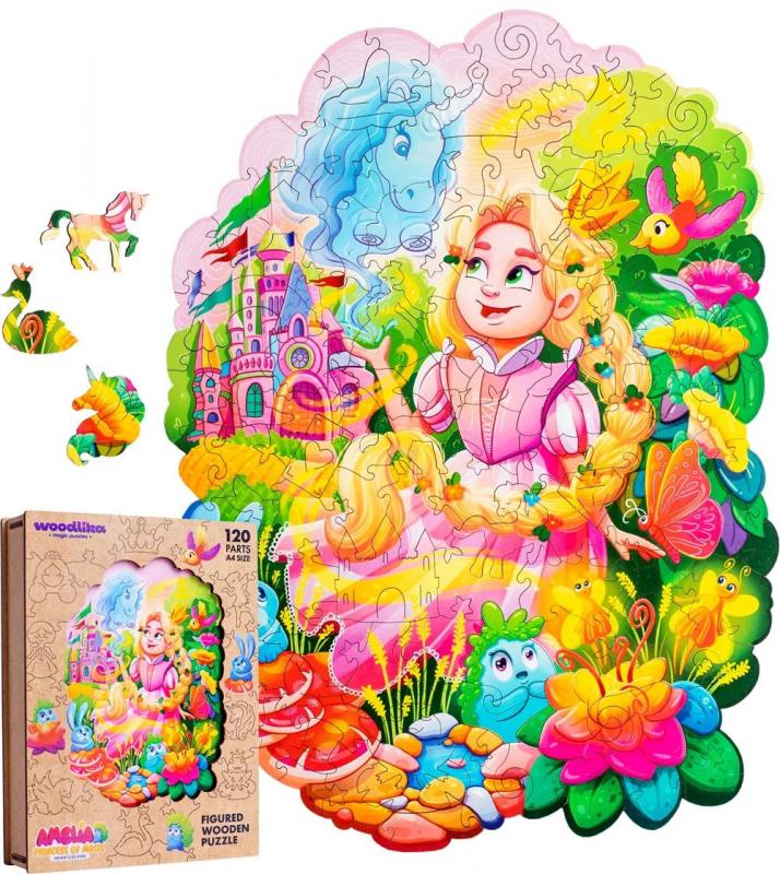 DREVENÉ FAREBNÉ PUZZLE - Amelia Princess of Magic