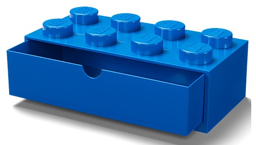 LEGO stolní box 8 se zásuvkou - modrá