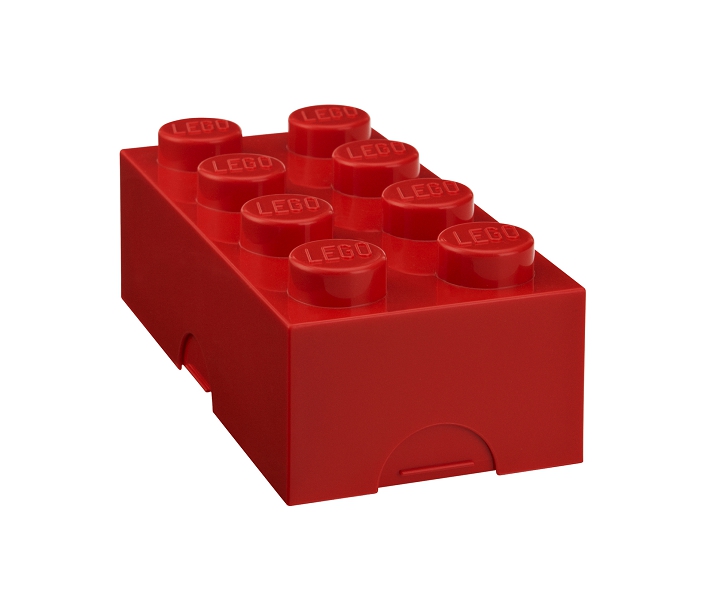 LEGO desiatový box 100 x 200 x 75 mm - červená