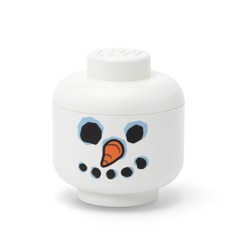 LEGO úložná hlava (mini) - snehuliak
