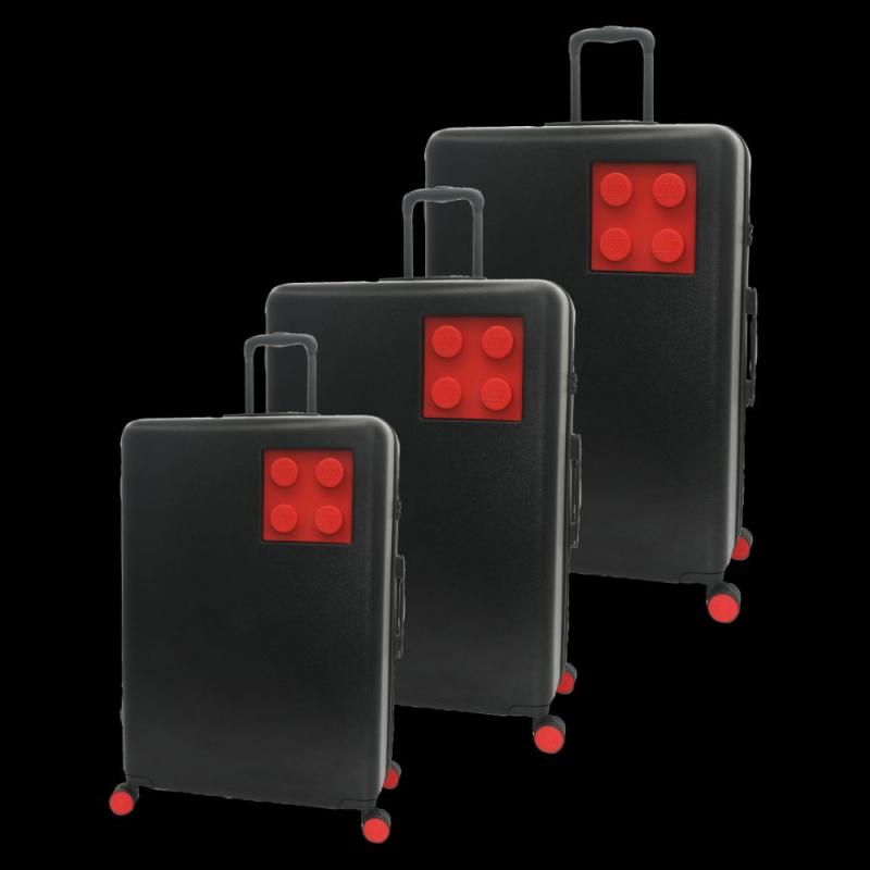 LEGO Luggage URBAN, set 3 ks - Čierny/Červený