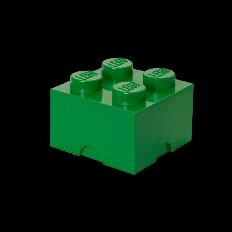 LEGO úložný box 4  - tmavo zelená