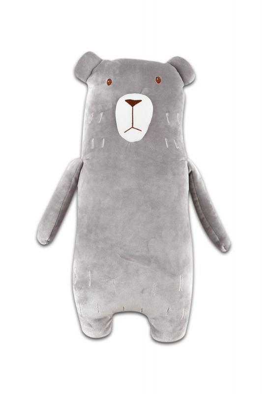 MEDVÉD MIKROSPANDEX šedý/hnědý 53 cm