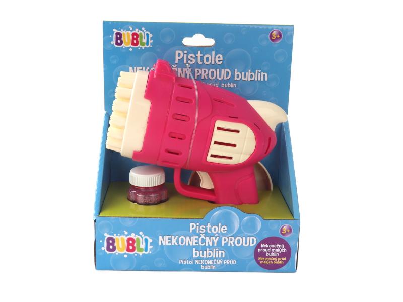 BUBLI Pistole Nekonečný proud bublin růžová
