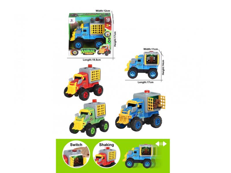 Auto s dinosaurom so zvukom, modré