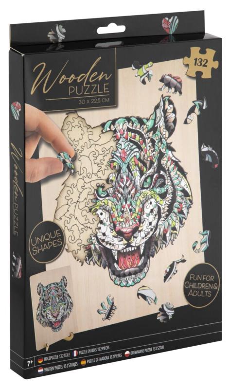 Drevené puzzle Tiger - 132ks